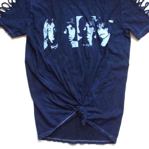 Beatles Graphic Cut Out T Shirt - Picture 4 of 5